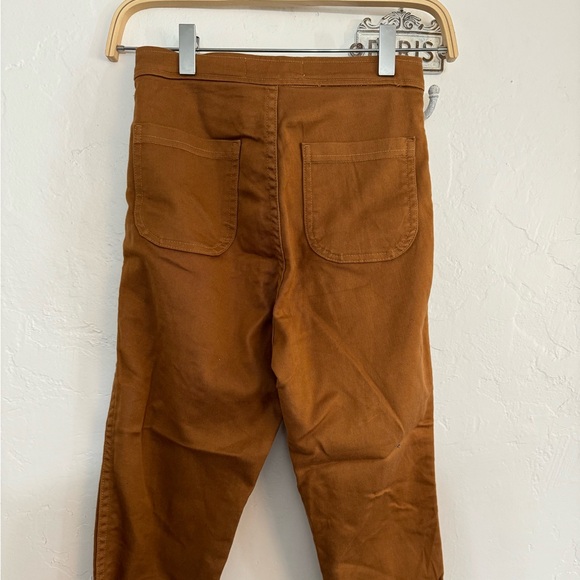 AMERICAN APPAREL HIGH WAISTED DISCO PANTS IN TAN DENIM sz SMALL - Picture 9 of 10